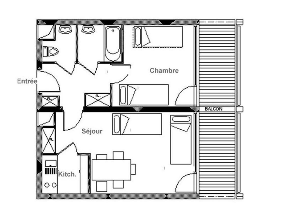 Appartement Lumineux Au Coeur De La Station Avec Balcon Sud, Acces Direct Aux Pistes, 5 Pers. - Fr-1-344-1059 سان-مارتن-دي-بيفيل المظهر الخارجي الصورة